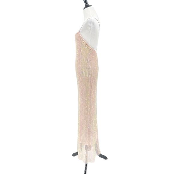 LoveShackFancy Calvert Beaded Crystal Embellished Mesh Maxi Dress Size 4 - Picture 8 of 13